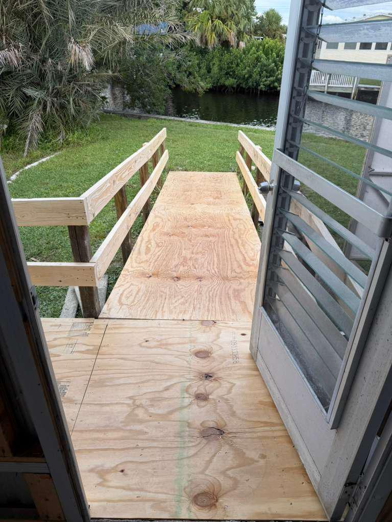 Backyard deck construction